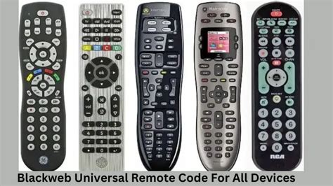 blackweb universal remote codes list|BlackWeb Universal Remote Codes & Programming .